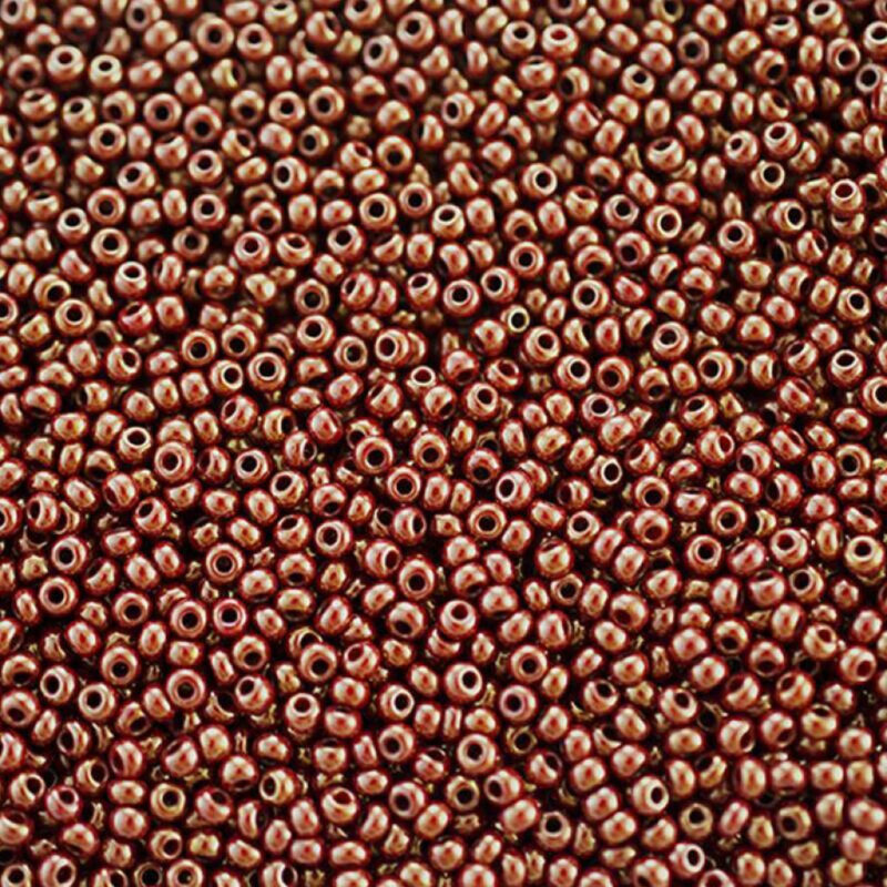93199 10/0 чеський бісер Preciosa, червоно-коричневий, непрозорий глянцевий