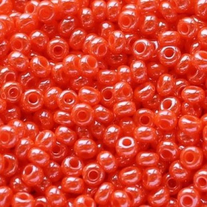 98140 10/0 чеський бісер Preciosa, морквяний, непрозорий глазурований