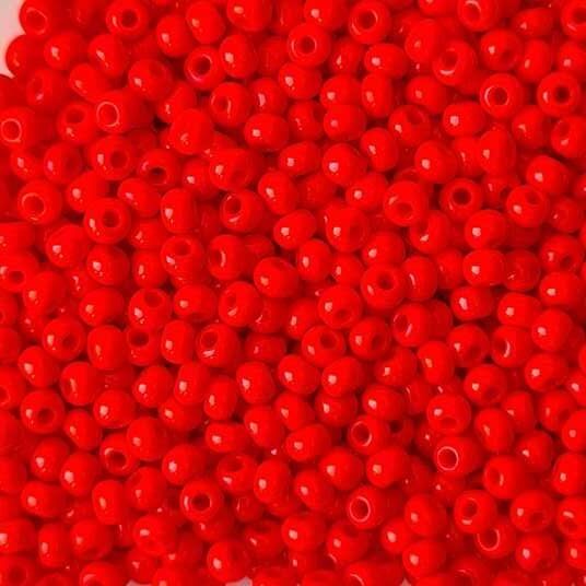 93170 10/0 чеський бісер Preciosa, червоний яскравий, непрозорий