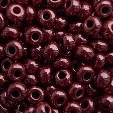 93192 10/0 чеський бісер Preciosa, червоно-коричневий, непрозорий глянцевий