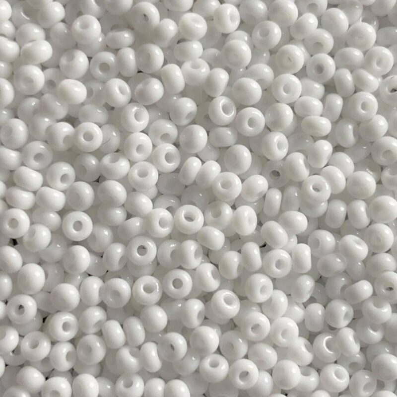 03050 10/0 чеський бісер Preciosa, білий, непрозорий