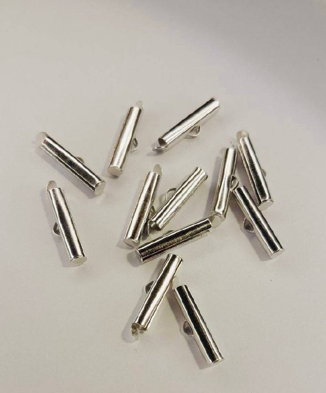 Трубочки 2 см, колір родіум