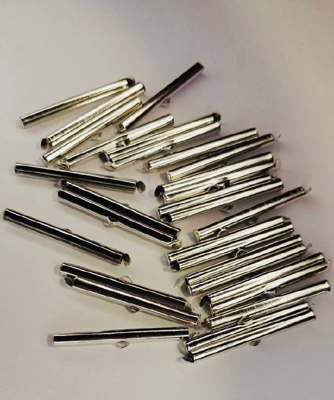 Трубочки 4 см, колір родіум