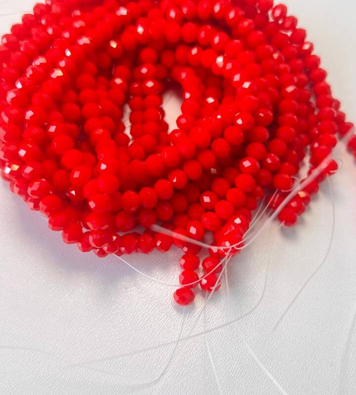 Ронделі 6мм як бісер 93170 червоний натуральний