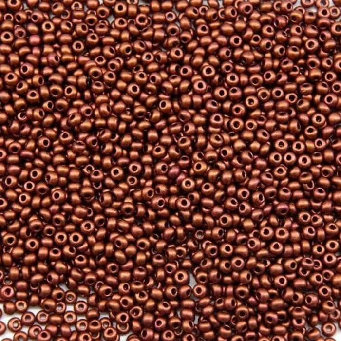 01750 10/0 чеський бісер Preciosa, бронза, непрозорий металік