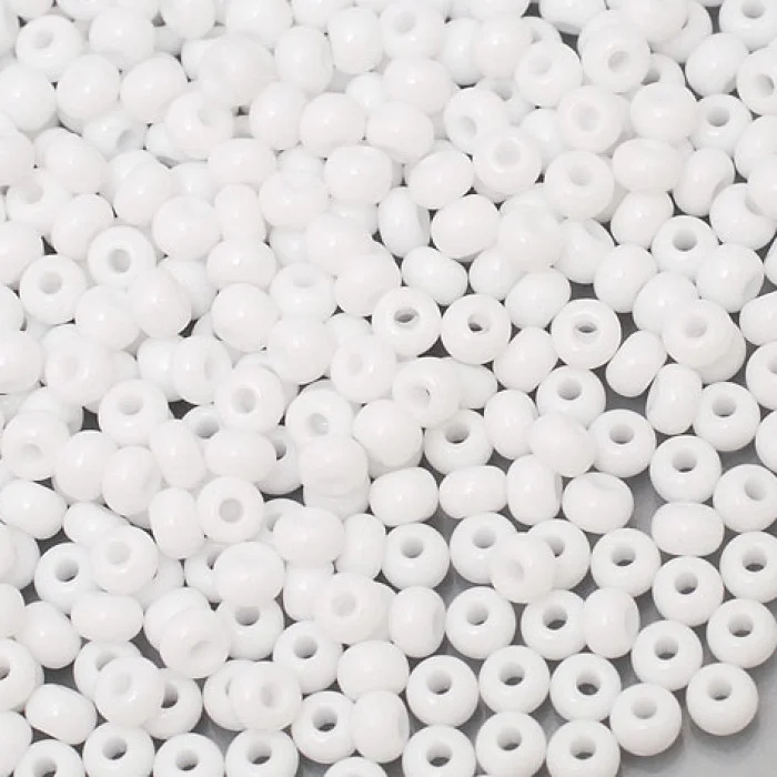 03050 matt 10/0 чеський бісер Preciosa,  білий, непрозорий матовий