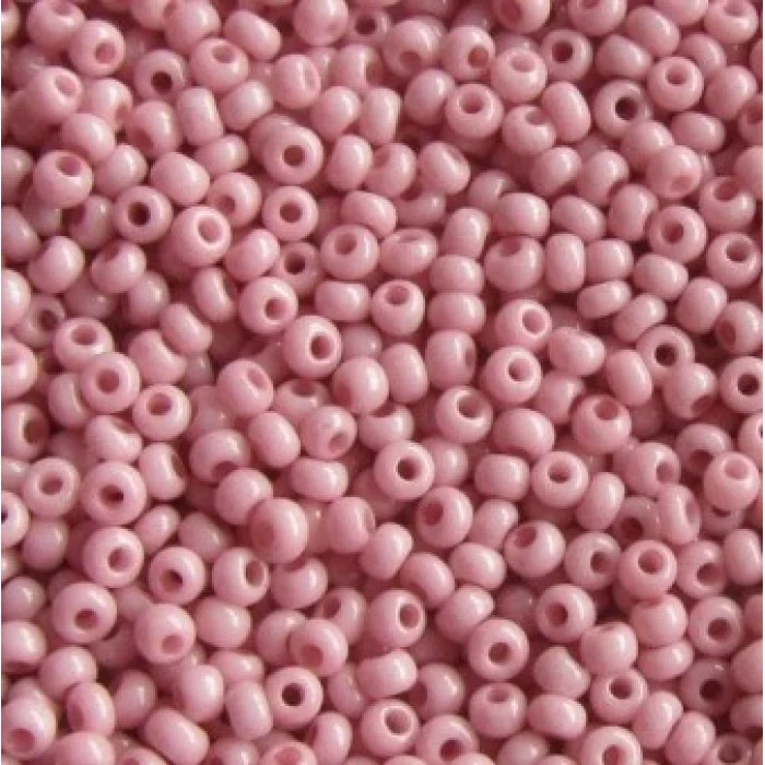 03193 10/0 чеський бісер Preciosa,  рожевий, непрозорий крейдяний сольгель