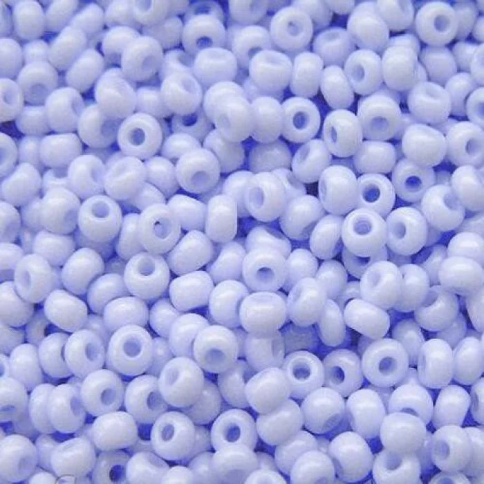 03231 10/0 чеський бісер Preciosa, синій, непрозорий крейдяний сольгель