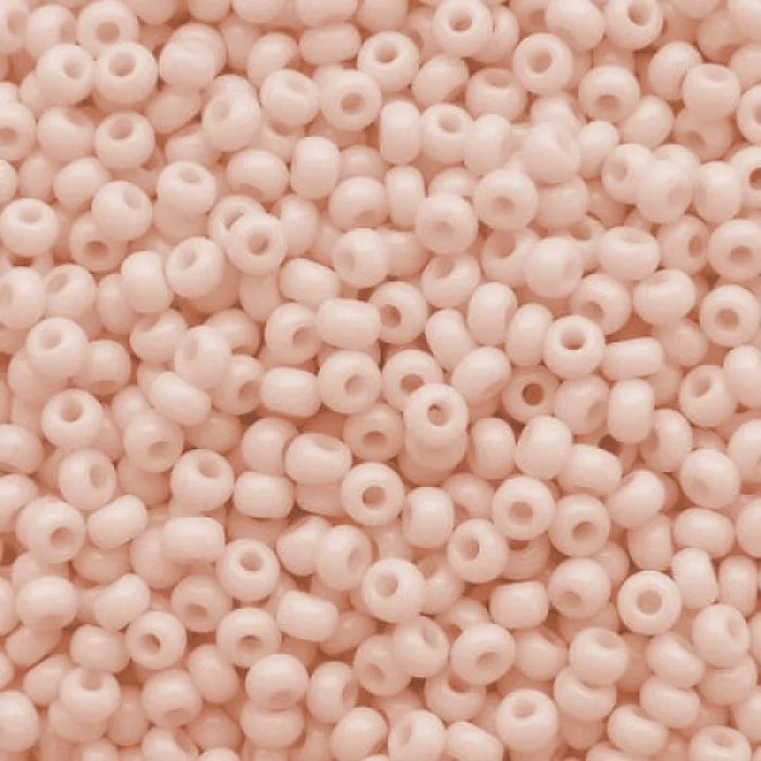 03294 10/0 чеський бісер Preciosa, рожевий, непрозорий крейдяний сольгель