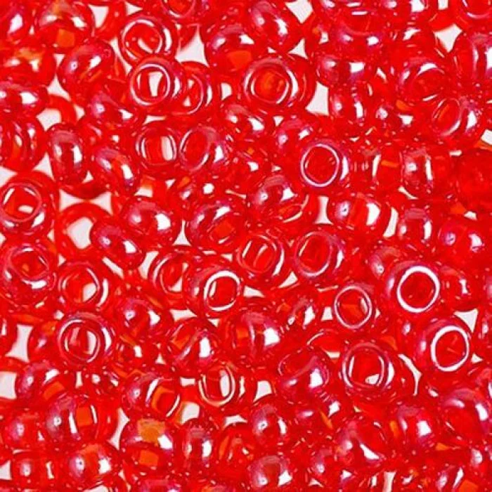 96050 10/0 чеський бісер Preciosa, червоний яскравий, прозорий глазурований