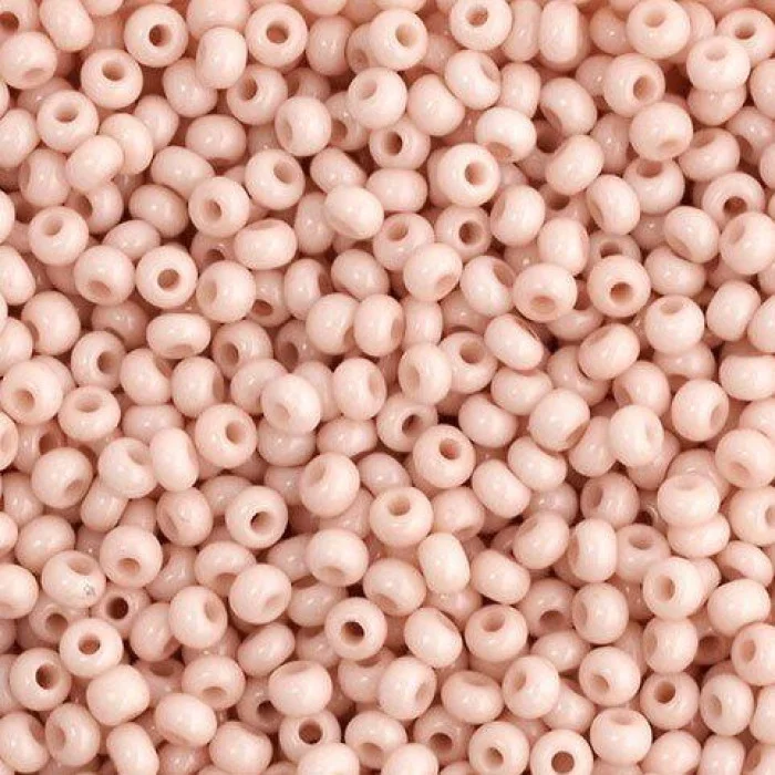 03212 10/0 чеський бісер Preciosa,  персиковий, непрозорий крейдяний сольгель