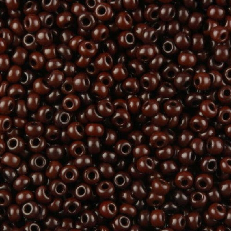 13780 10/0 чеський бісер Preciosa, коричневий темний, непрозорий