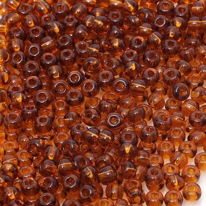 10090 10/0 чеський бісер Preciosa,  коричневий світлий, прозорий