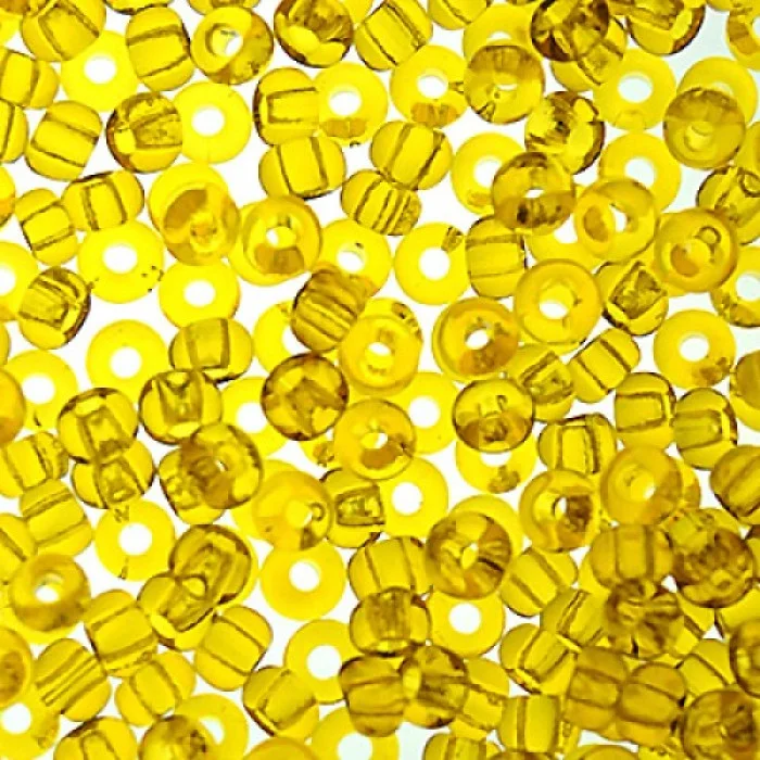 80010 10/0 чеський бісер Preciosa, жовтий, прозорий
