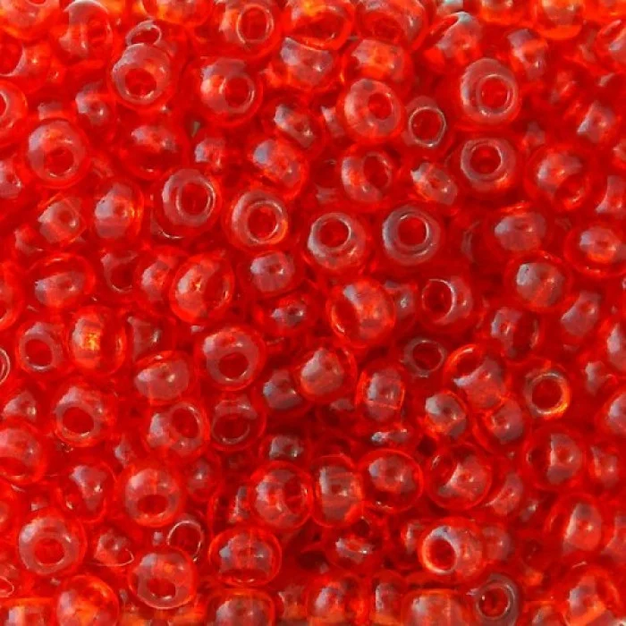 90050 10/0 чеський бісер Preciosa, червоний яскравий, прозорий