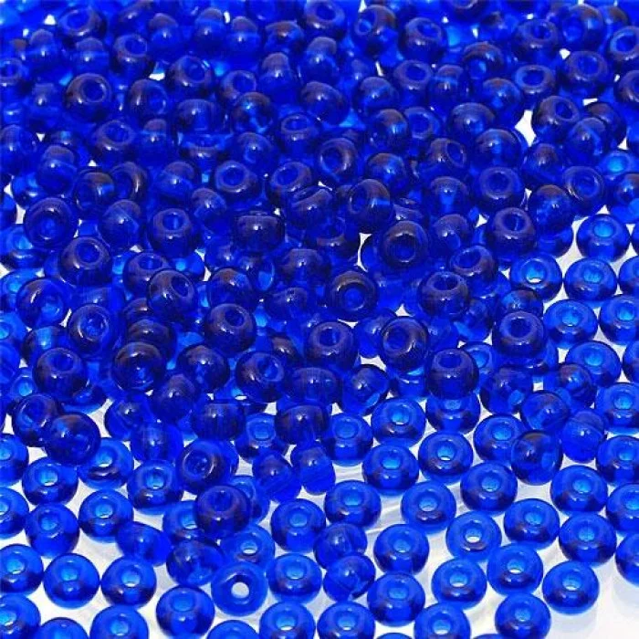 60300 10/0 чеський бісер Preciosa,  синій, прозорий