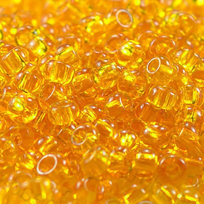 80060 10/0 чеський бісер Preciosa, жовтий темний, прозорий
