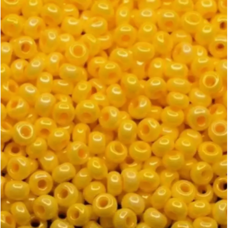 16986 бісер чеський Preciosa , крейдяний перлинний, світло-жовтий