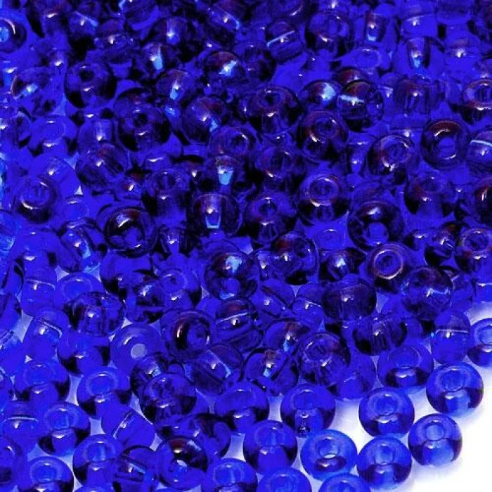30080 10/0 чеський бісер Preciosa,  синій темний, прозорий