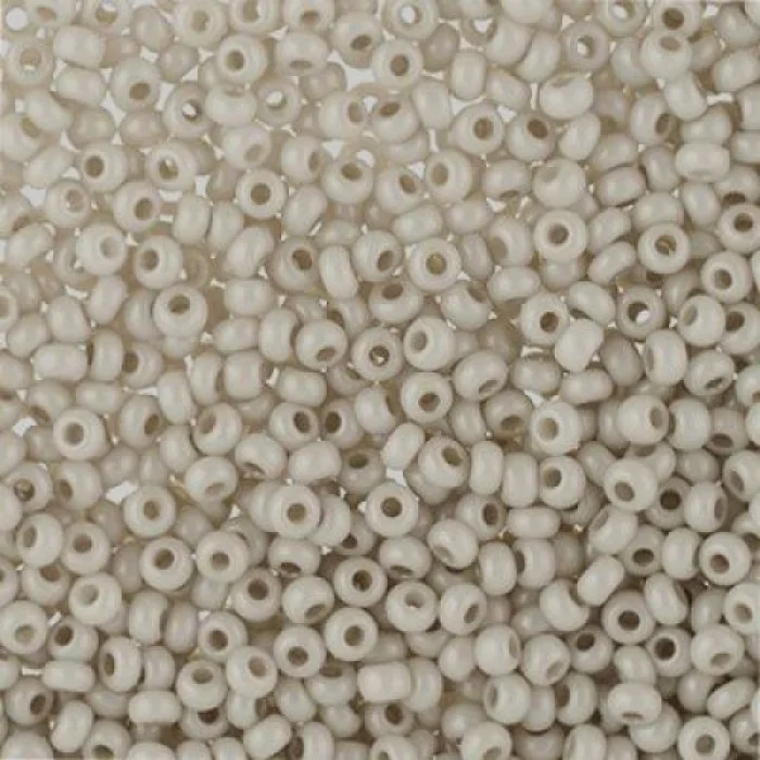 16249 10/0 чеський бісер Preciosa,  сірий світлий, непрозорий крейдяний перламутровий