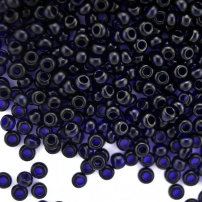 30110 10/0 чеський бісер Preciosa, чорнильно-синій, прозорий
