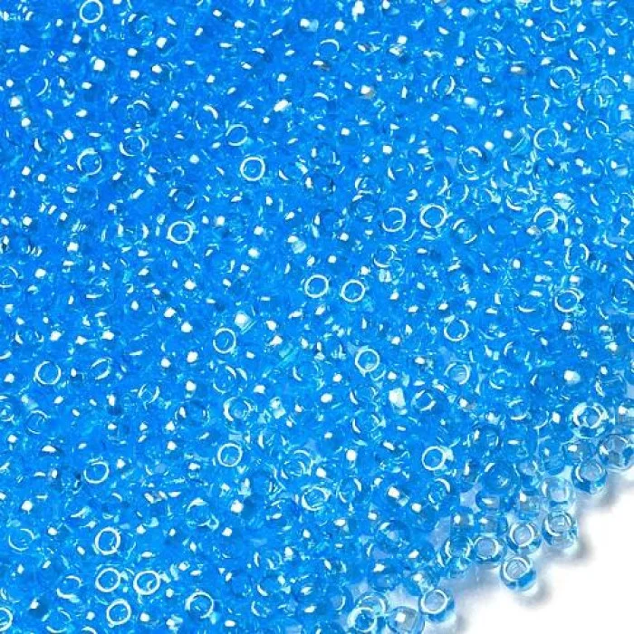 66010 10/0 чеський бісер Preciosa, блакитний, прозорий глазурований