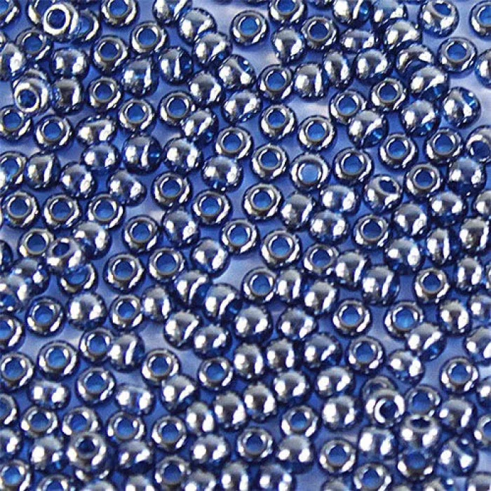 66100 10/0 чеський бісер Preciosa, синій темний, прозорий глазурований