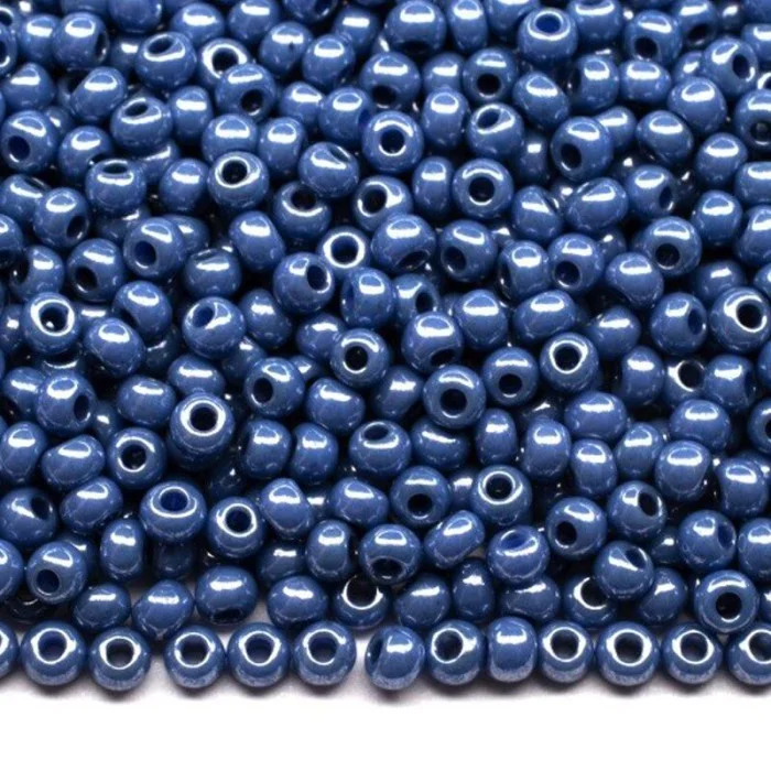 33023 10/0 чеський бісер Preciosa,  синій, непрозорий глянцевий