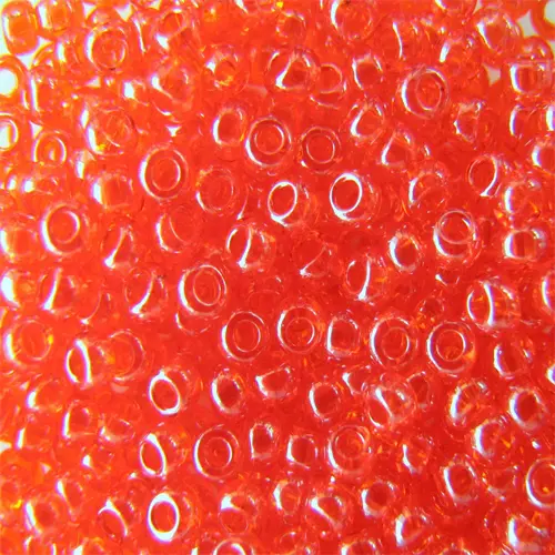 96030 10/0 чеський бісер Preciosa,  помаранчевий темний, прозорий глазурований