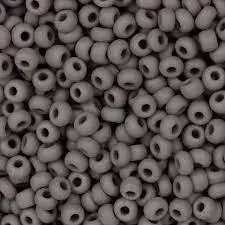 43020 matt 10/0 чеський бісер Preciosa, сірий, непрозорий матовий