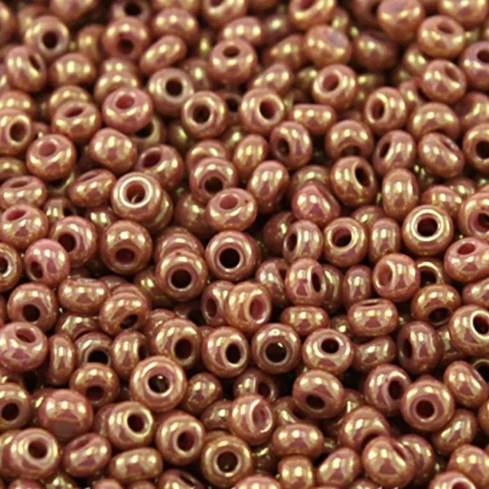 46095 10/0 чеський бісер Preciosa, рожево-коричневий, непрозорий глянцевий