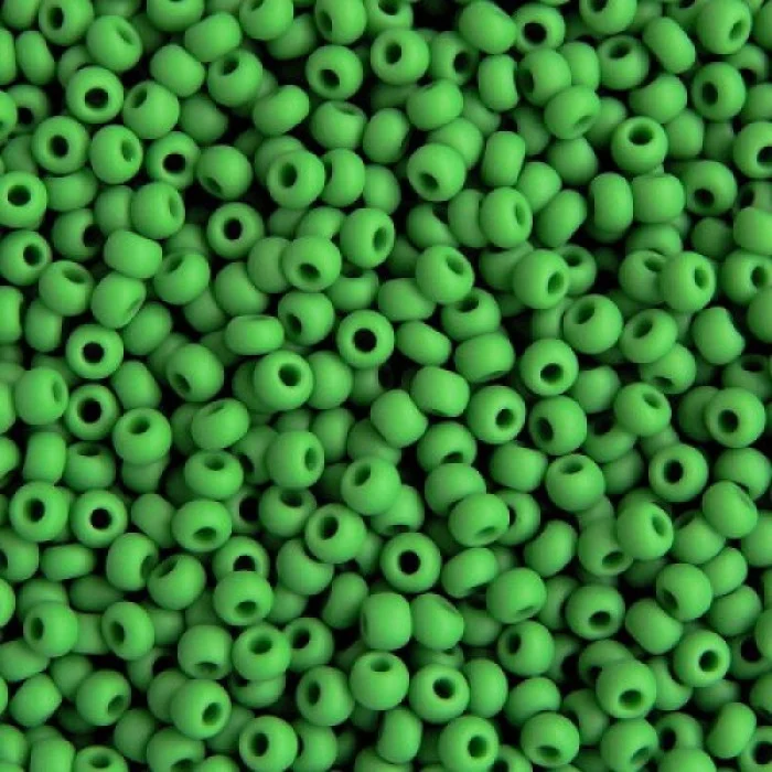 53250 matt 10/0 чеський бісер Preciosa,  зелений, непрозорий матовий