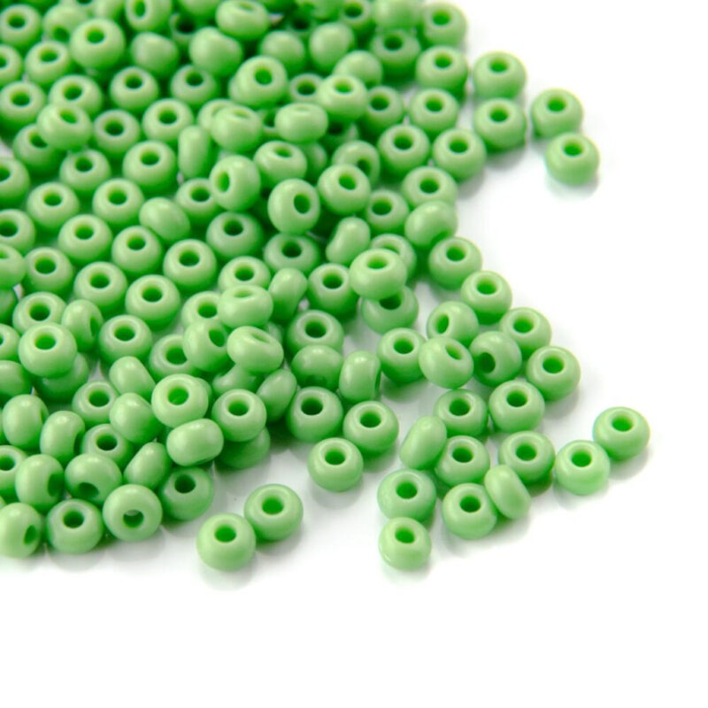 53230 10/0 чеський бісер Preciosa, зелений світлий, непрозорий