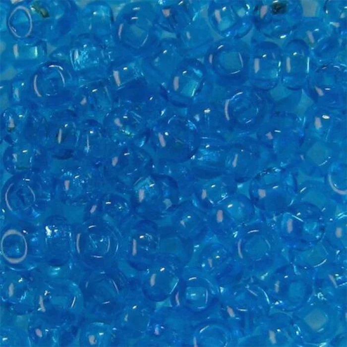 60030 10/0 чеський бісер Preciosa,  лазурно-блакитний, прозорий