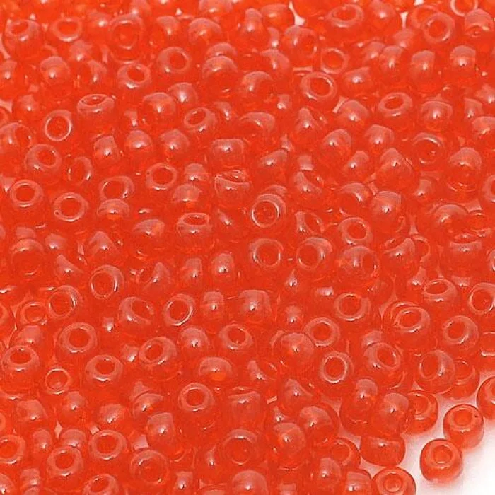 90030 10/0 чеський бісер Preciosa, помаранчевий темний, прозорий