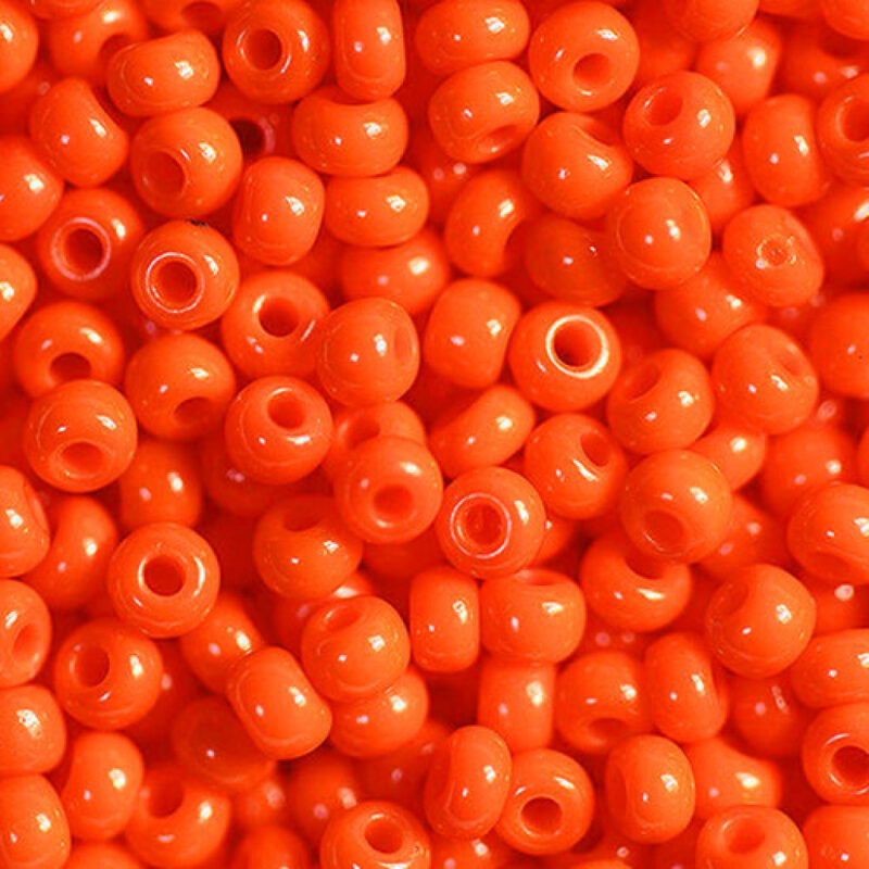 93140 10/0 чеський бісер Preciosa,  морквяний, непрозорий