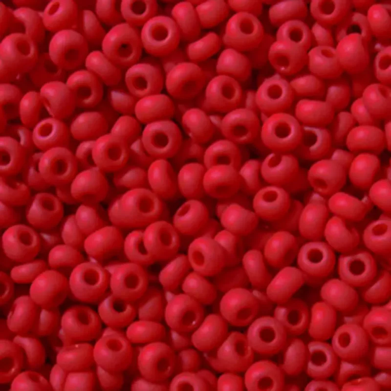 93190 matt 10/0 чеський бісер Preciosa, червоний, непрозорий матовий