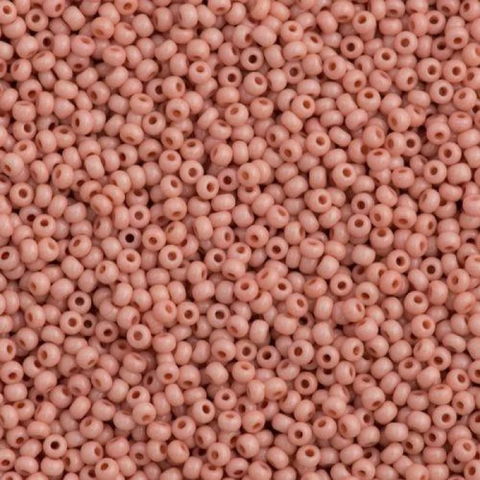 07331 10/0 чеський бісер Preciosa, рожево-бежевий, непрозорий крейдяний трояндовий