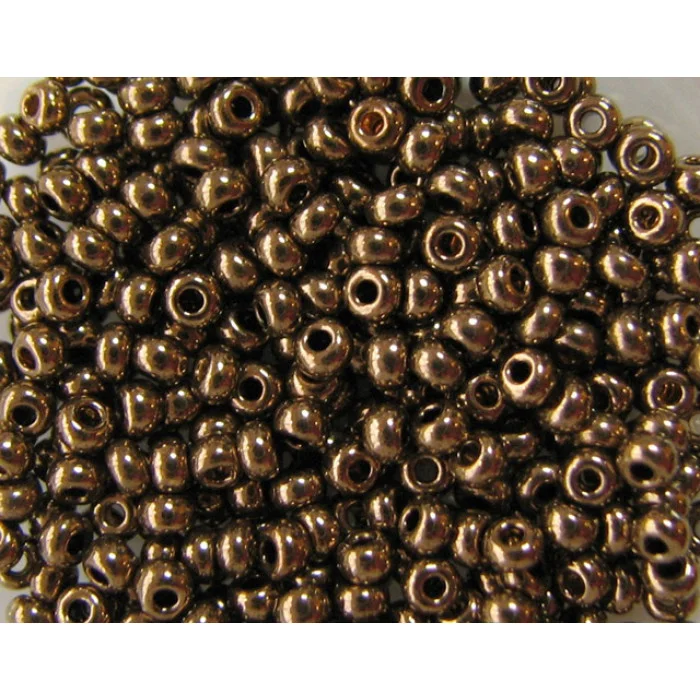 59142 10/0 чеський бісер Preciosa, бронзовий, непрозорий металік