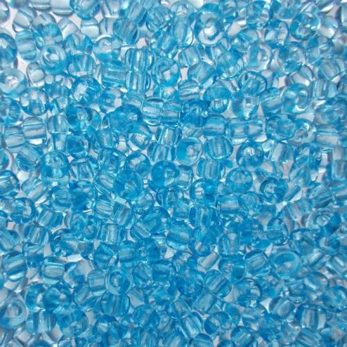 60000 10/0 чеський бісер Preciosa,  небесно-блакитний, прозорий