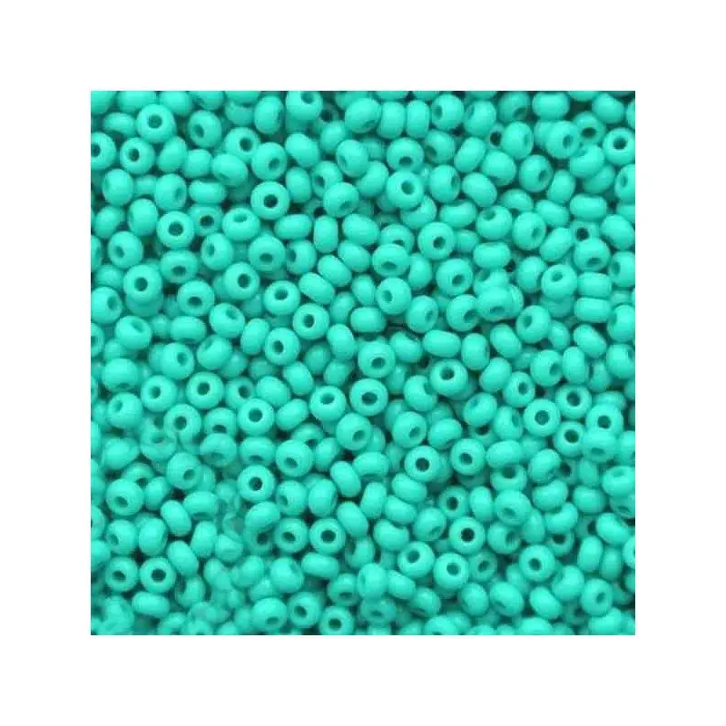 63130 10/0 чеський бісер Preciosa,  бірюзо-зелений, непрозорий