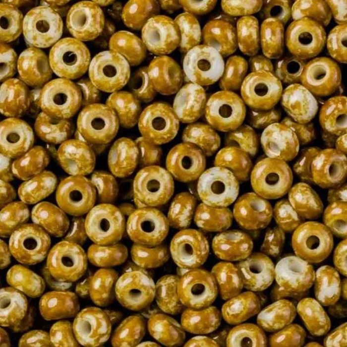 66209 10/0 чеський бісер Preciosa,бежево-коричневий, непрозорий травертин