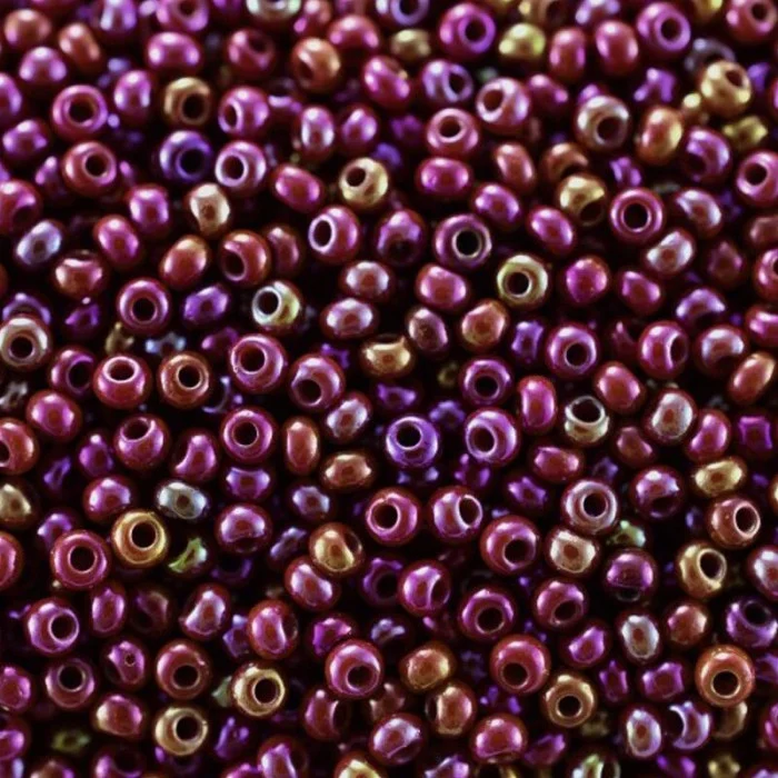 94310 10/0 чеський бісер Preciosa, коричневий, непрозорий райдужний