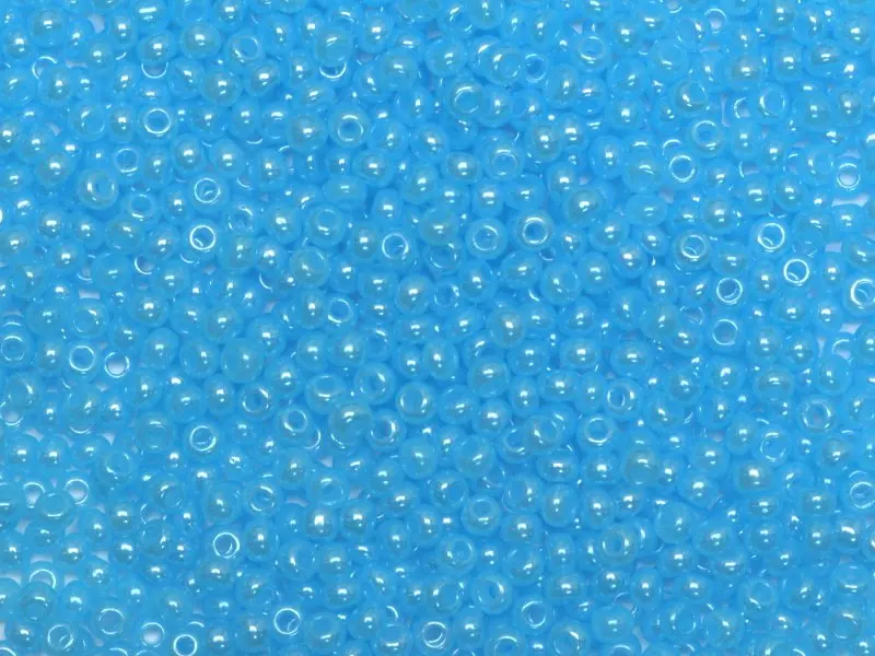 62134 10/0 чеський бісер Preciosa, блакитний, непрозорий глазурований