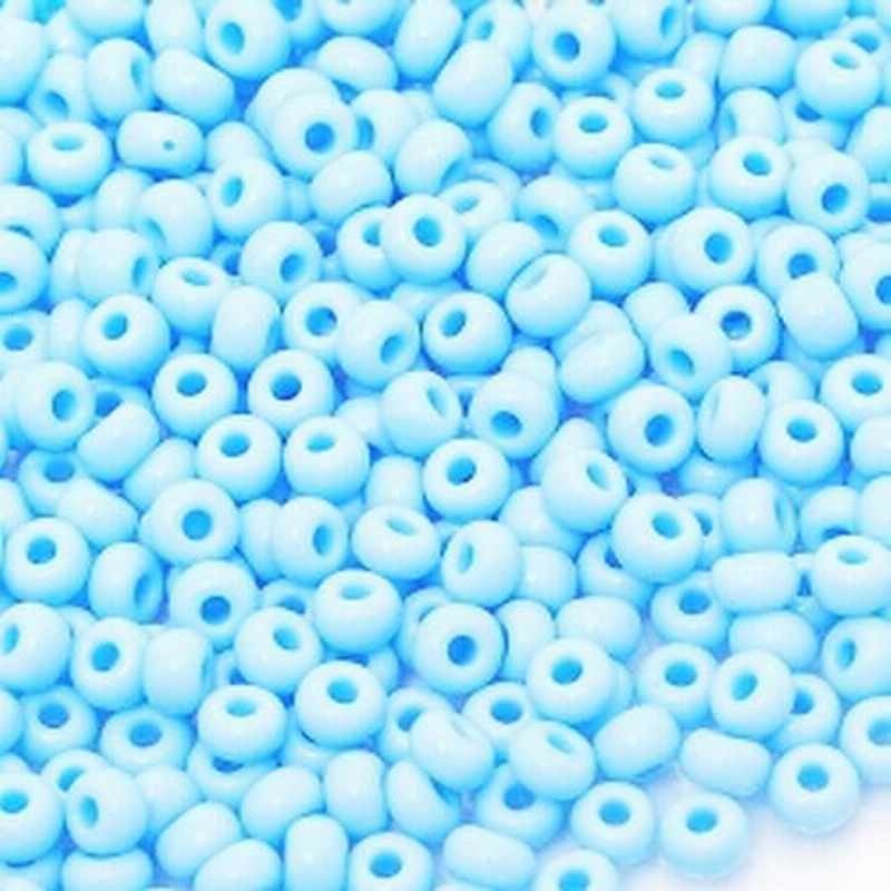 63000 10/0 чеський бісер Preciosa, блакитний світлий, непрозорий
