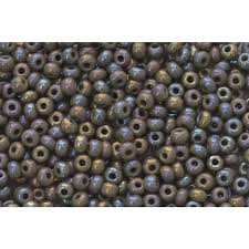 44020 10/0 чеський бісер Preciosa,  сірий, непрозорий райдужний