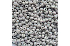 43141 Бісер Чехія перлиновий сірий з райдужним напиленням