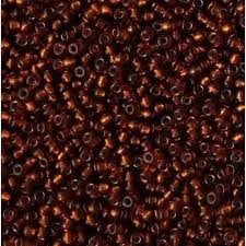 19090 10/0 чеський бісер Preciosa, топаз, кристальний з мідним отвором