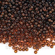 10110 10/0 чеський бісер Preciosa, коричневий, прозорий