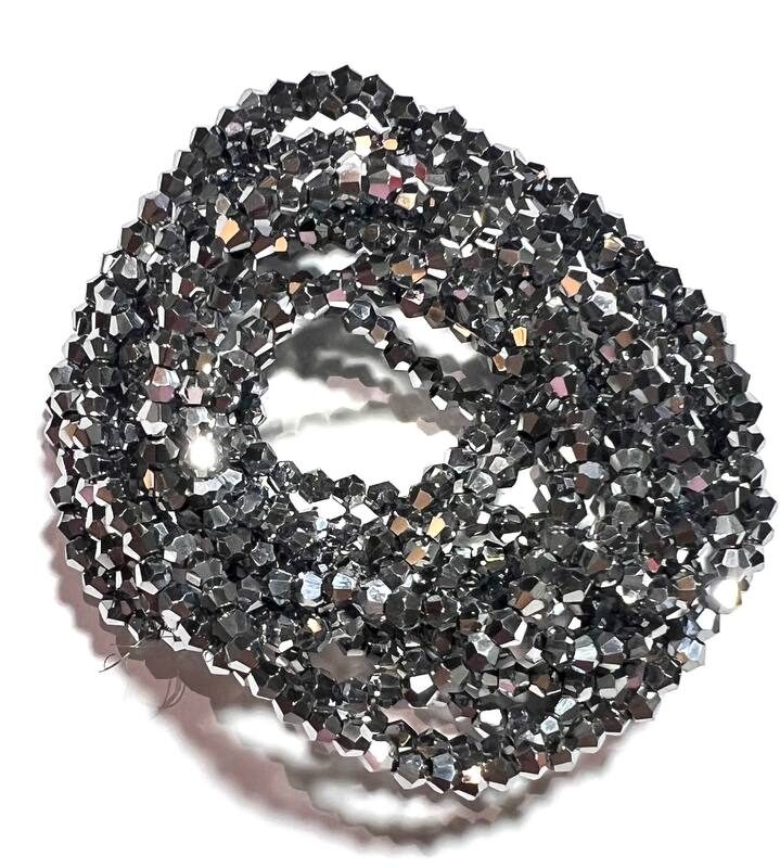 Біконуси 2 мм срібло